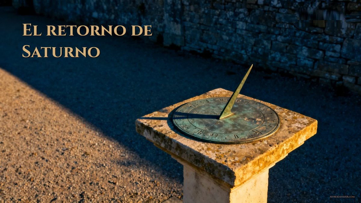 Un reloj de sol de piedra proyectando una sombra larga al final de la tarde