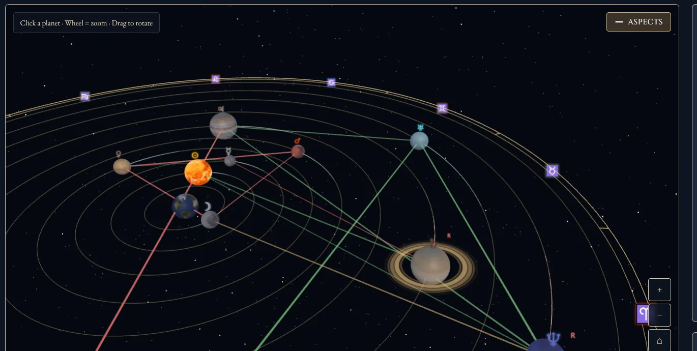 Preview of the 3D sky viewer